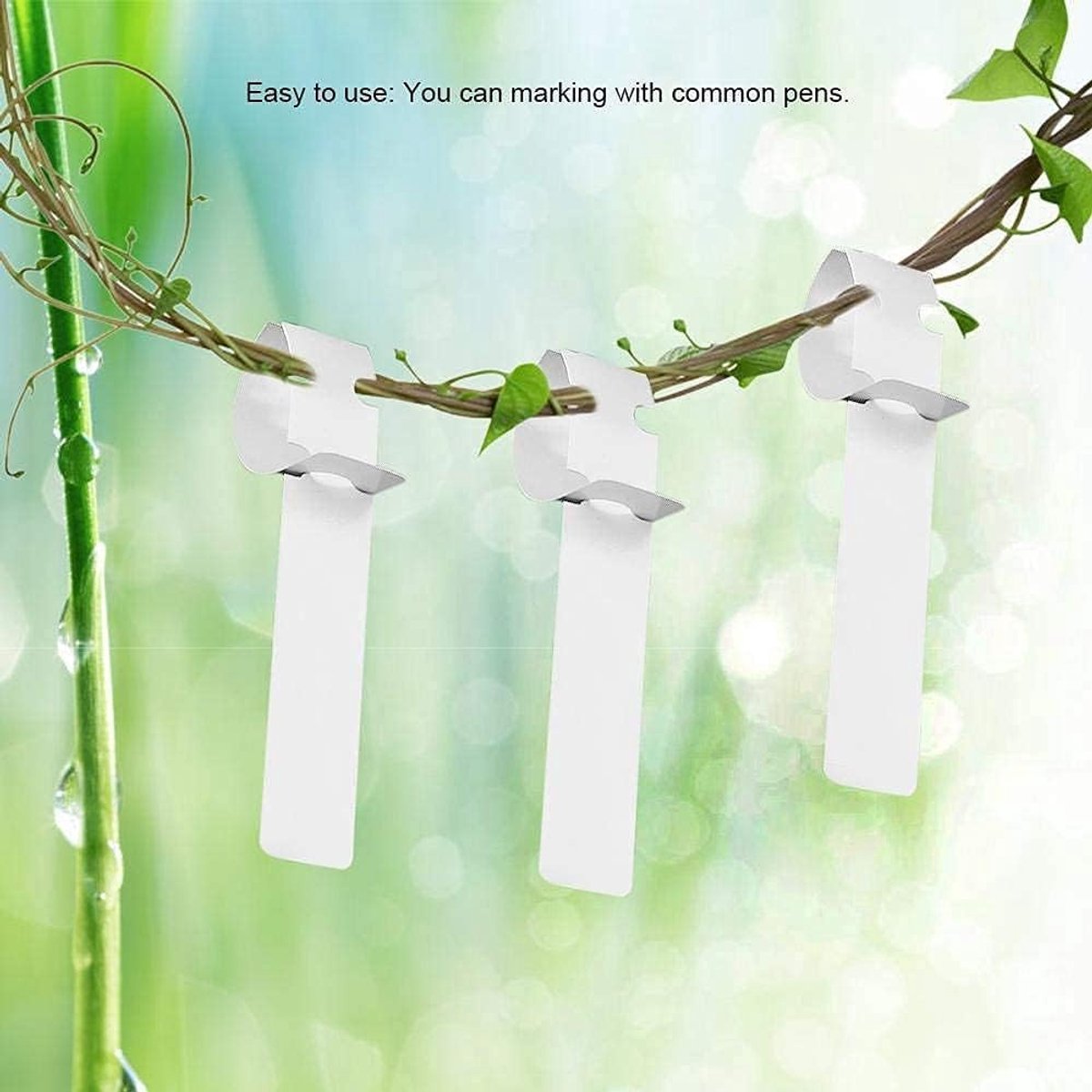 Dailygoods- Kunststof Haringen 100 Stuks - Planten Etiketten - PVC - Identificatie - Hangende Labels - Eenvoudig te Markeren - Plantenetiketten