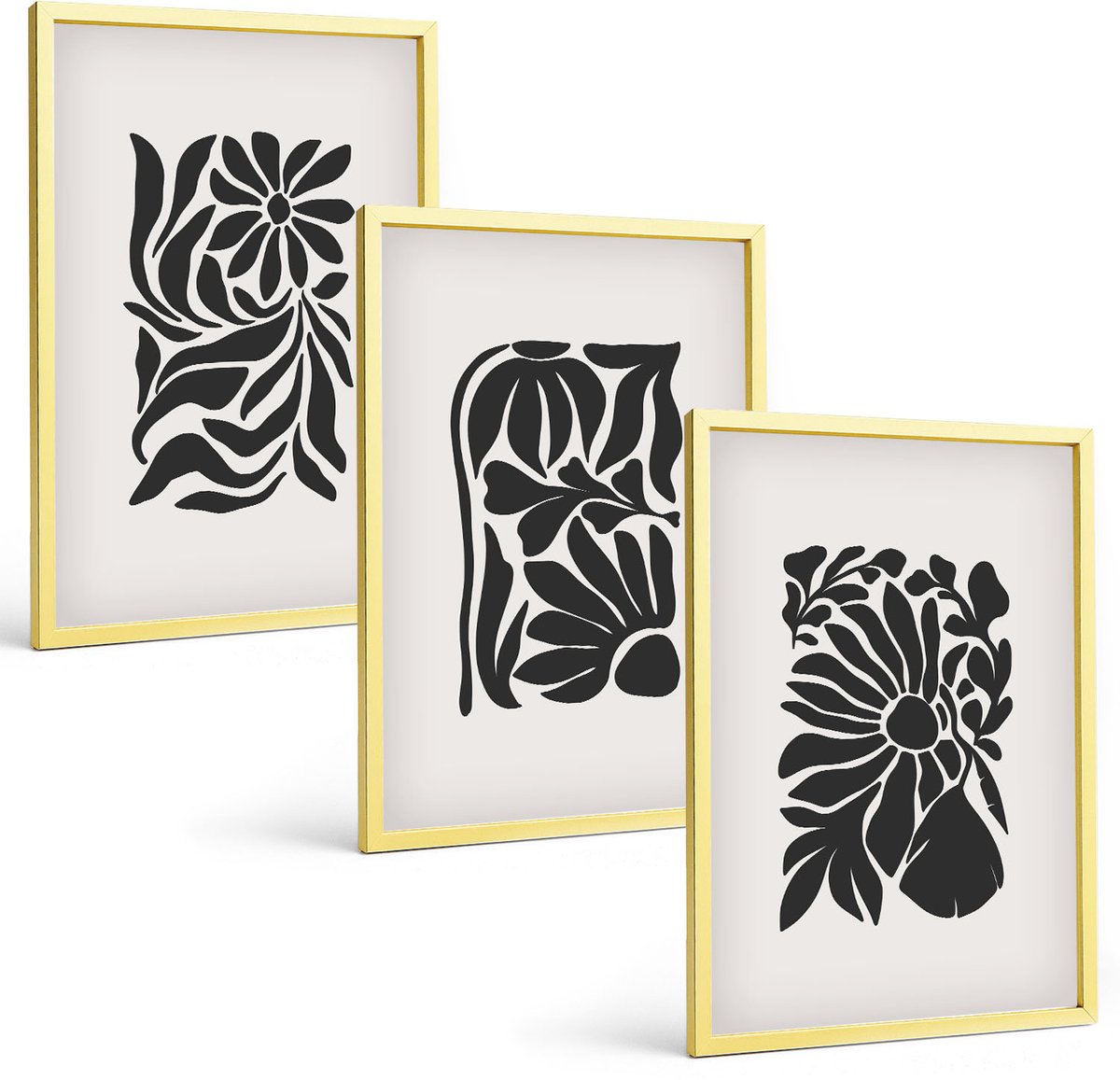 Coloray 3-Delige Schilderij Set - Citroenen Limonade Blauwe Deur Zomer Uitzichten - 40 x 40 cm En 40 x 60 cm - Muurdecoratie - Wanddecoratie - Hal - Moderne Wanddecoratie