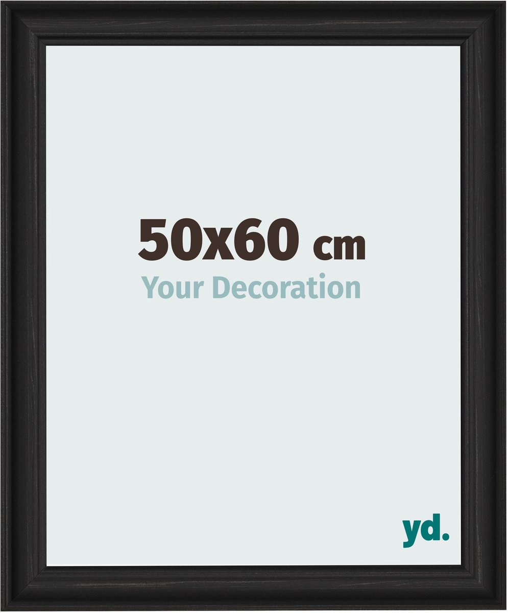 yd. Your Decoration - Fotolijst 50x60 cm - MDF - Zwart Houtnerf - Lazio