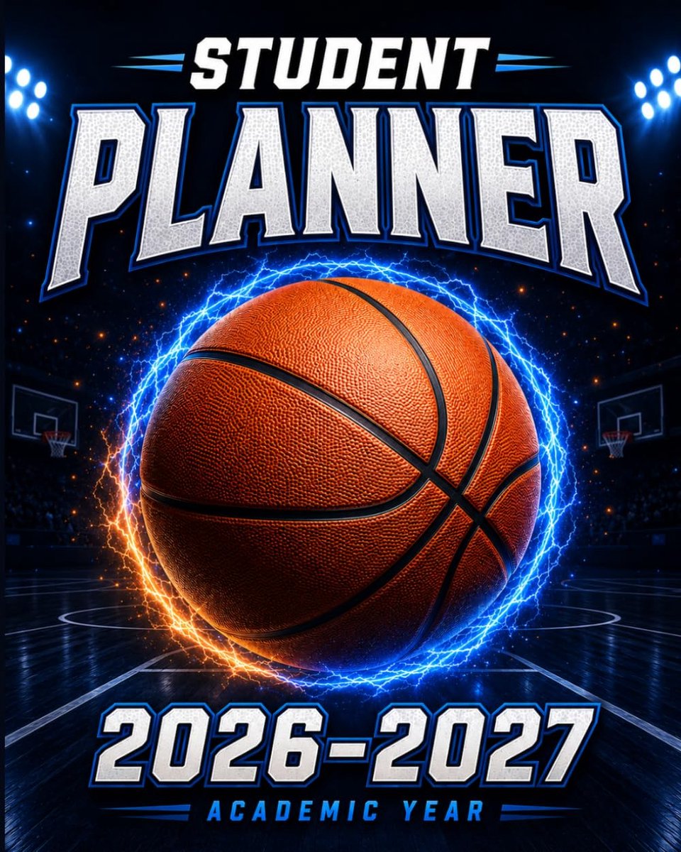 Student Planner 2026–2027: Basketball Dated Academic Agenda for Middle & High School with Weekly & Monthly Spreads - ShopVlot