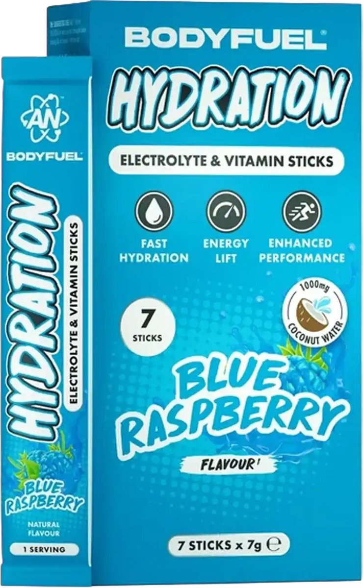 Body Fuel Hydration Sticks - 7x 7g - Blue raspberry