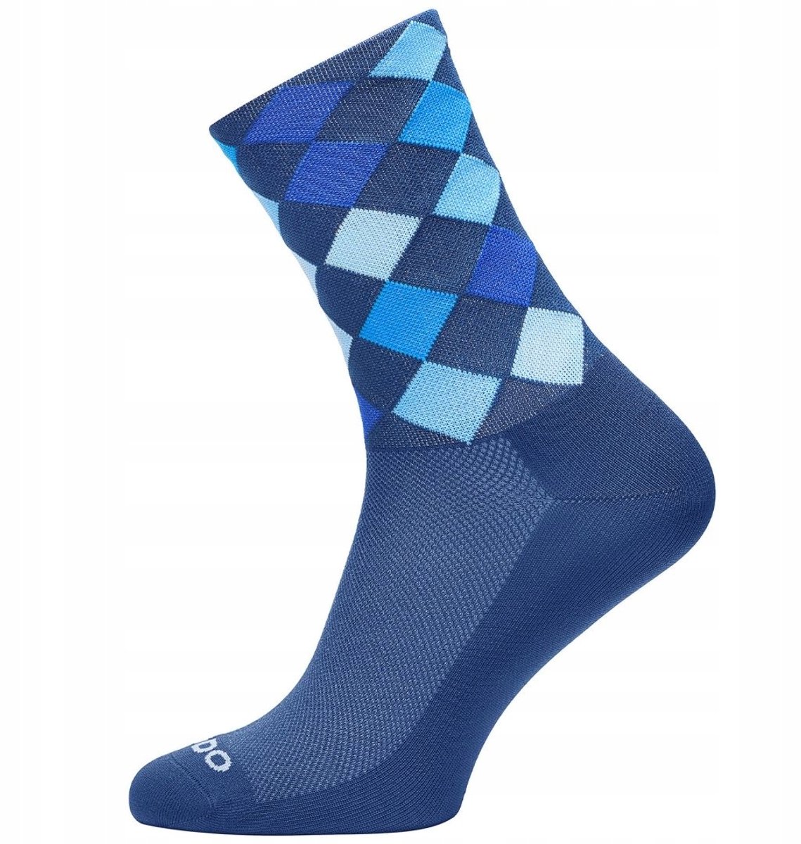 TODO Cycling Pro Fietssokken Geruit Blauw