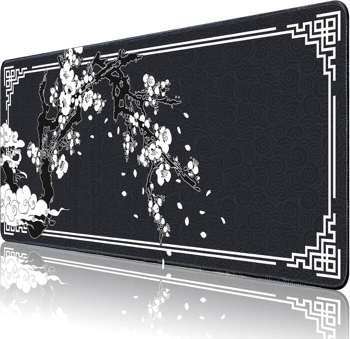 Grote Gaming Muismat met Japanse Prunusbloesem - 900x400mm, Ideaal voor Gamers en Thuiswerkers