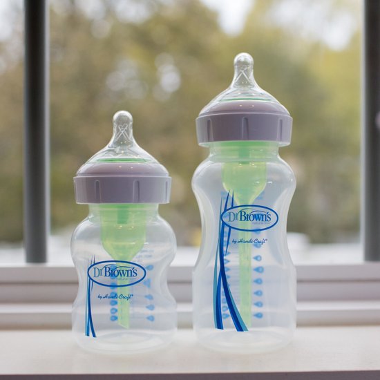 Dr. Brown's Options+ Anti-Colic Babyfles - Brede halsfles - Glas - 150ml van Dr. Brown's — afbeelding 4