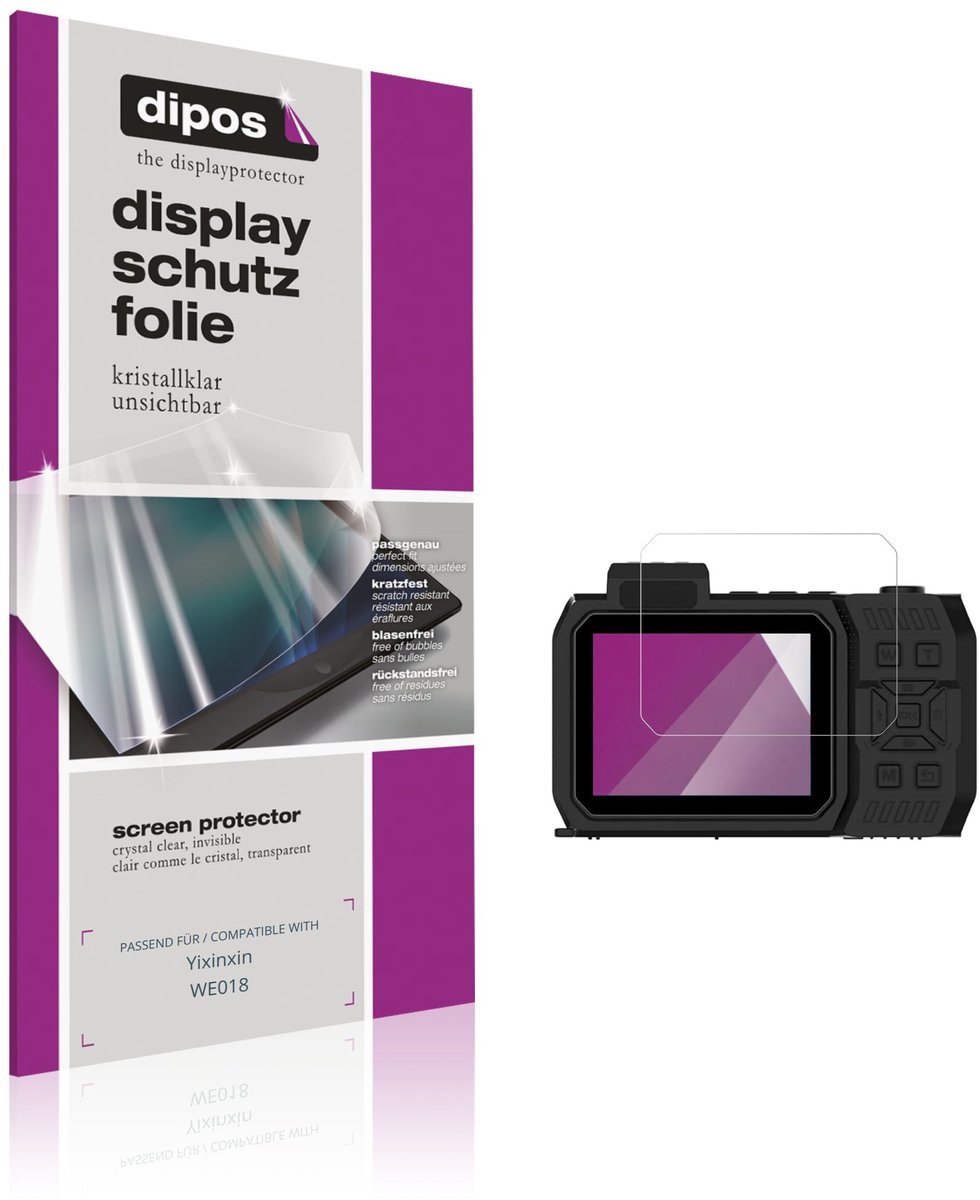 dipos – 4x Beschermfolie geschikt voor Yixinxin WE018 | Krasbestendige & heldere Screenprotector Ultra-Thin