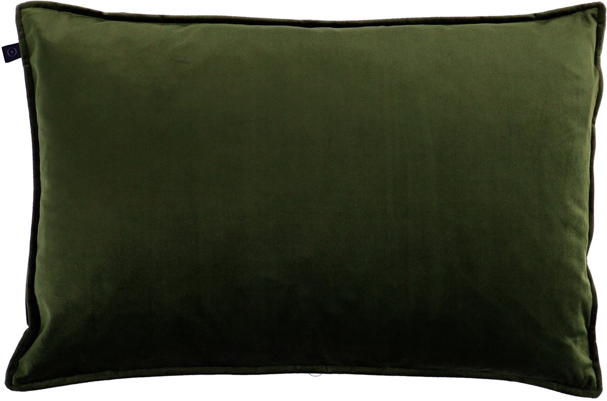 Overseas Middlestitch Kussen – 40 x 60 cm - Velours – Olive