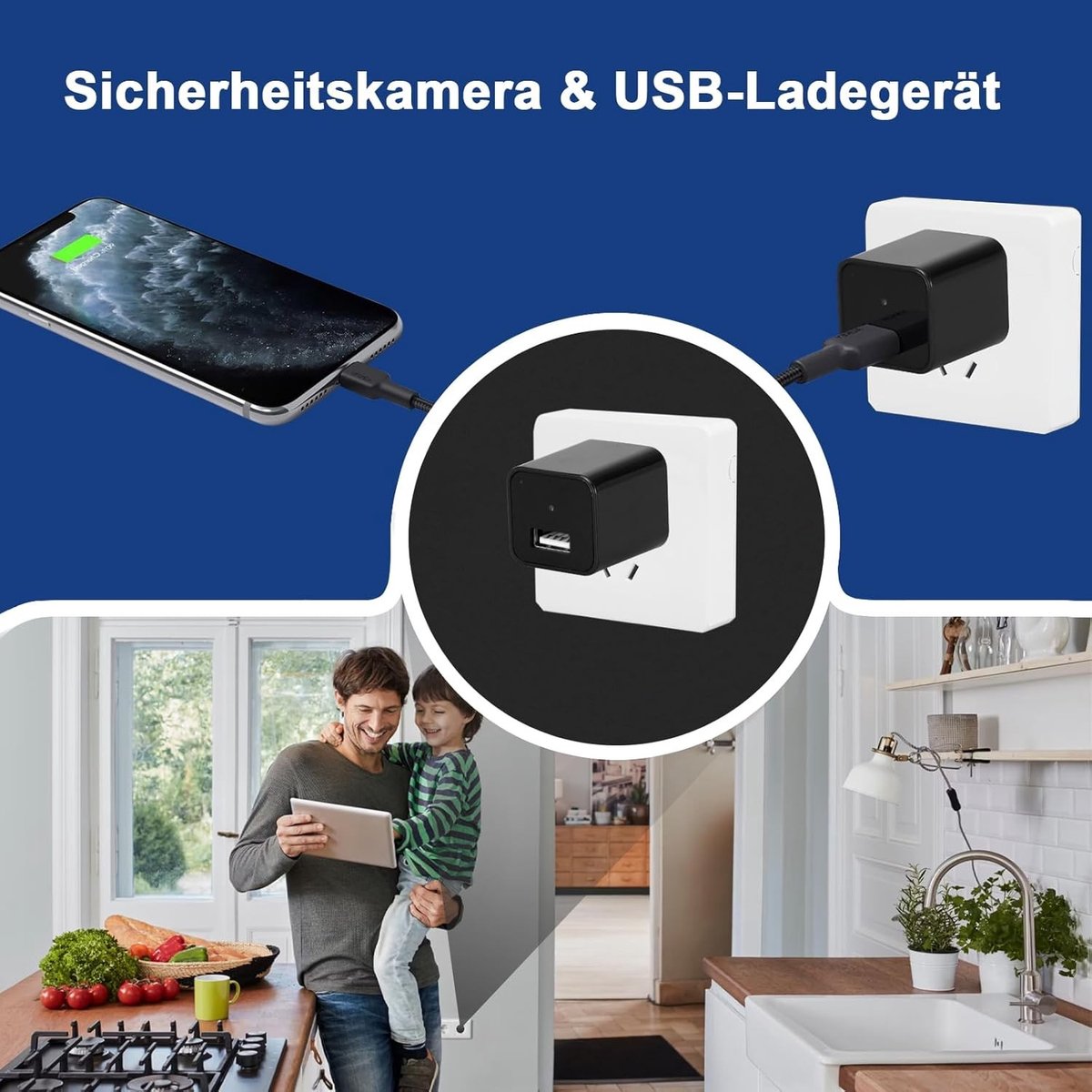 Mini Verborgen Camera - Wit - - HD 1080p Video-opname met Bewegingsdetectie - Voor Thuis en Kantoor