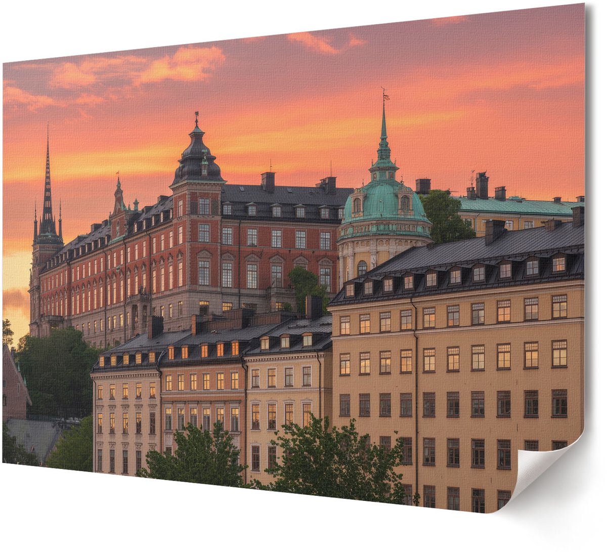 Coloray Polycanvas Wandposter - Winterlandschap, Fotografie - A4 - Wit Wanddecoratie - Rechthoek - Interieurdecoratie - Woonkamer, Slaapkamer, Kantoor - Modern