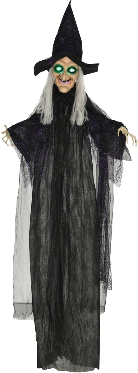 HOMCOM Halloween Decoraties Polyester, PE, Staal 130L x 18B x 183H cm Zwart