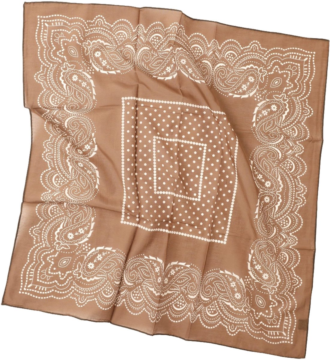 Elzusha - Zijden Katoenen Sjaal 65x65cm - Unisex Geometrisch Patroon