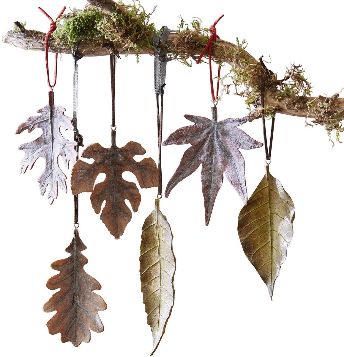 LOBERON Blad set van 6 Merel bruin