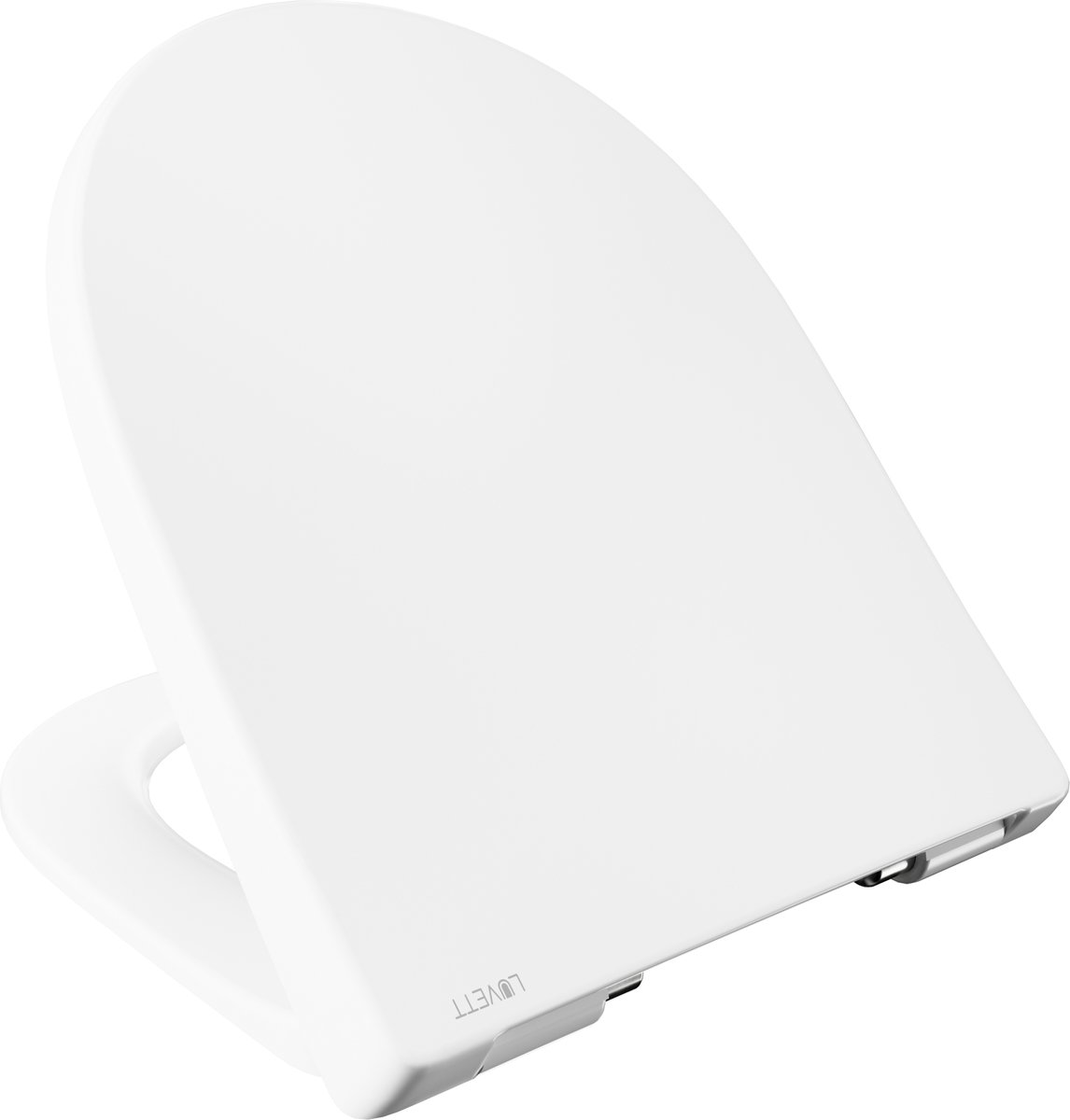 Luvett D450 - WC-bril D-vorm - Wit - Dubbele Softclose - Afneembaar - 3 Montagevarianten - Duroplast