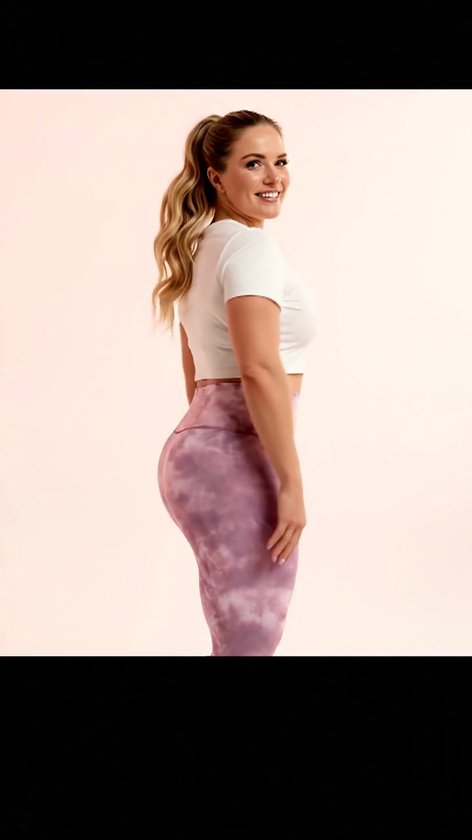 Grote maat sport legging faded not wasted pink XXXL