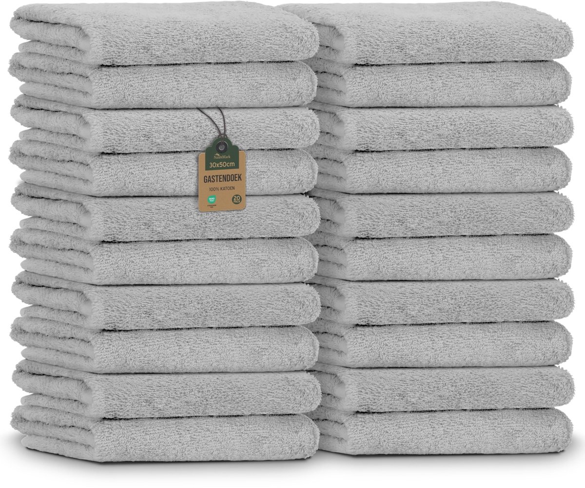Elzusha - Set van 20 Gastendoeken 30x50 cm 100% Katoen Zacht en Absorberend