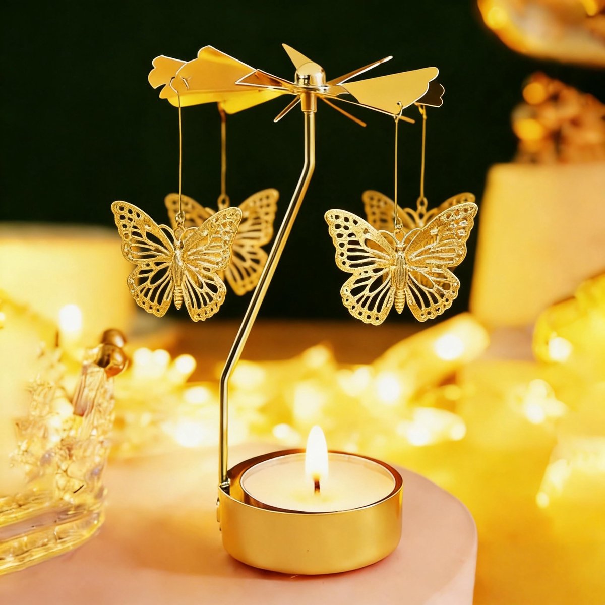 Elzusha - Rotating Candle Holder voor Feestelijke Decoratie
