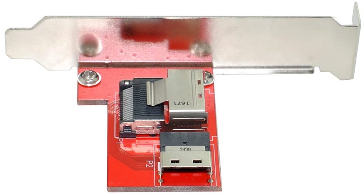 Elzusha - PCI-Express 4.0 Slimline SAS Adapter met Beugel
