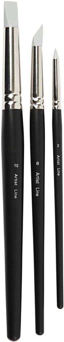 Elzusha - Set van 3 Artist Line Penseaus voor Schilderen
