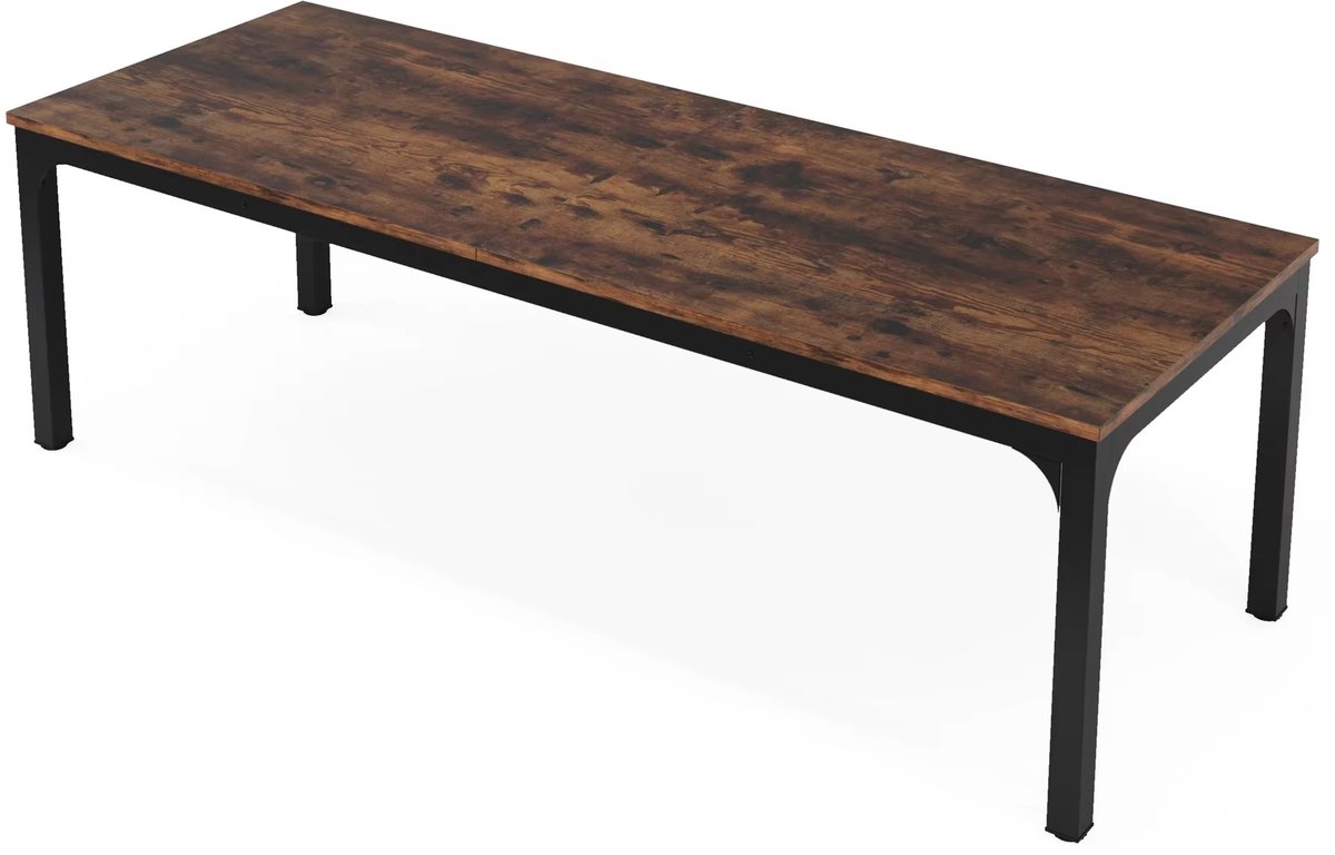 Mura Bureau - Werktafel - Computerbureau - Office Desk - Thuiswerkplek - 200cm Extra Lang - 2-Persoons Bureau - Waterproof - Bruin
