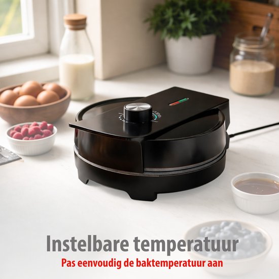 alpina Wafelijzer K-905 - Wafelijzer met Instelbare Temperatuur en Antiaanbaklaag - Wafelmaker met Indicatielampjes en Snelle Opwarming - Wafelmachine voor 5 Hartvormige Wafels — afbeelding 5