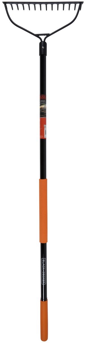 BLACK+DECKER Egalisatie Hark - 150 CM - Glasvezel en Koolstofstaal - Zwart/ Oranje van BLACK+DECKER — afbeelding 5