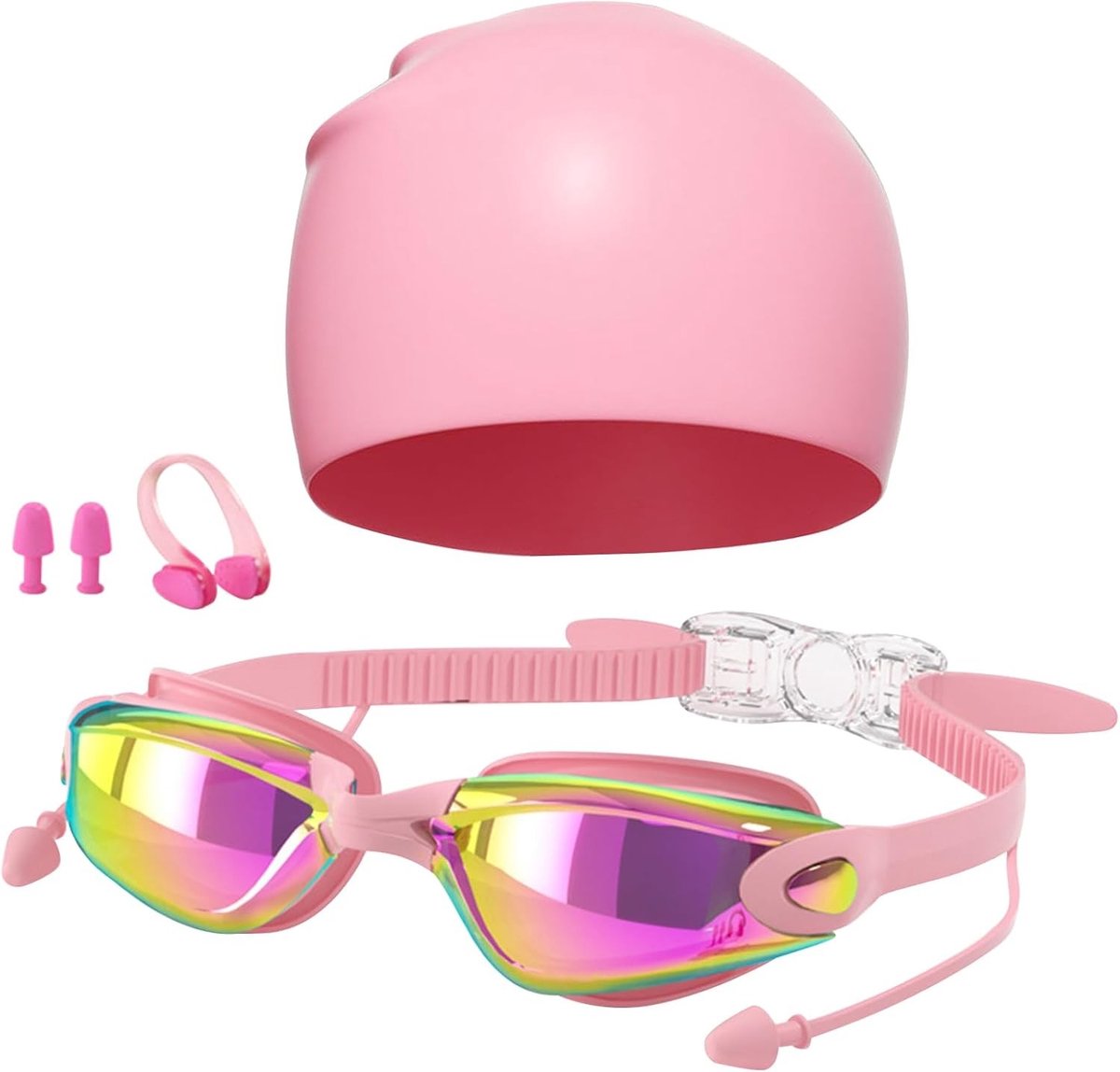 Zwemgoggles met Anti-Fog en UV Bescherming, Brede Lenzen, Zelfregulerende Neusbrug en Siliconen Seals voor Volwassenen, Perfect Cadeau voor Mannen en Vrouwen