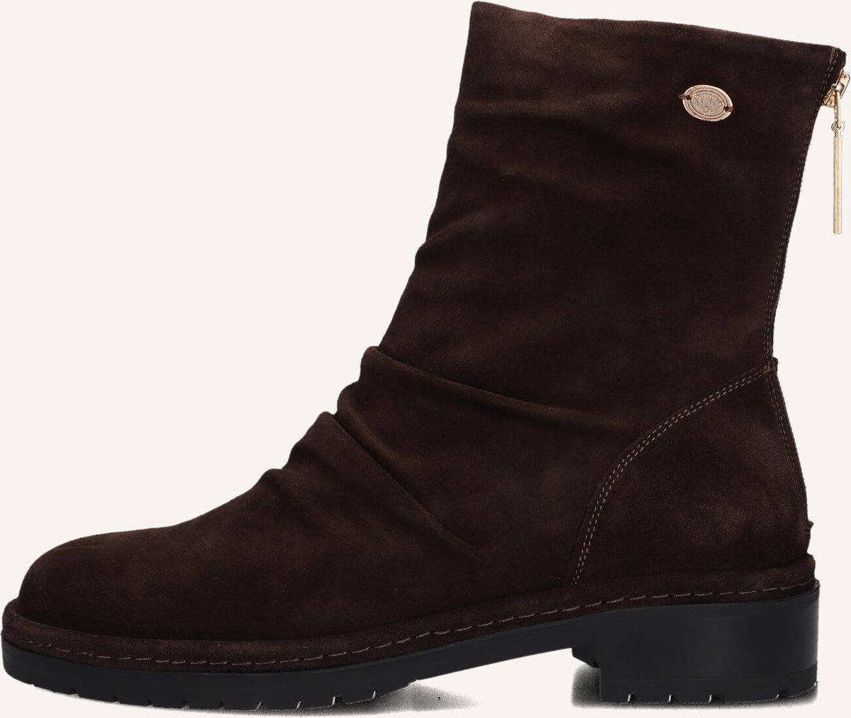 Fred De La Bretoniere - FLINT JIMMY Ankle Boot Suede Dark Brown - Maat 36