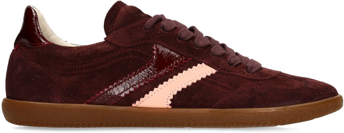 Manfield - Dames - Paarse suède sneakers - Maat 42