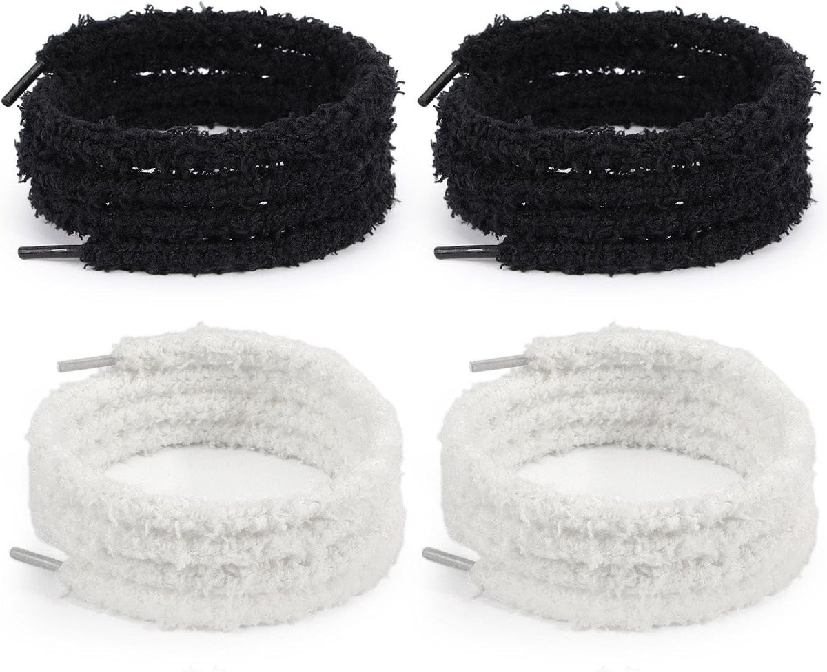 Pluche Schoenveters met Sneeuwvlokken, 120 cm Lange Veters voor Gym- en Canvas-Schoenen, Elastische Veters voor Comfort en Stijl