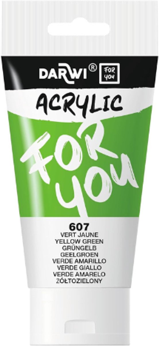 Darwi For You acrylverf 75 ml in tube geelgroen
