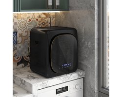 MODFU-Mini Wasdroger-4 Kg-6 Programma's-Led-Touchscreen-Luchtafvoerdroger-Zwart