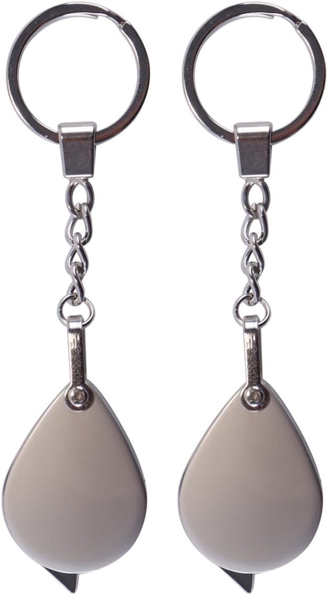 Draagbaar 30X Vergrootglas Sleutelhanger - Metalen Pocket Loep voor Lezen, Sieraden Inspectie en Reizen met Roterende Holster