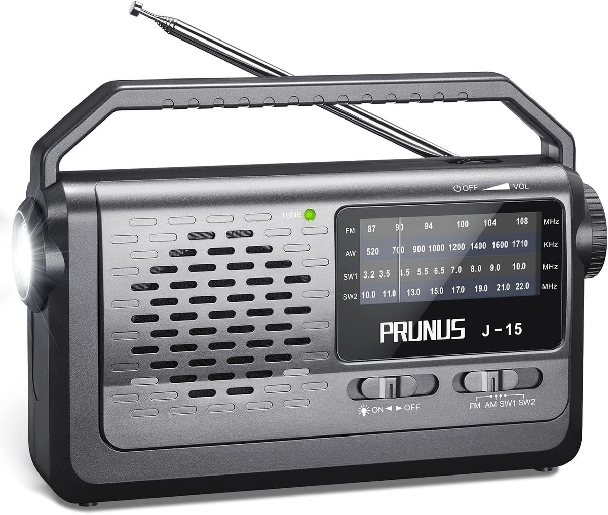 Transistorradio - Zwart - Compact - Batterij- en Netvoeding - Voor Senioren