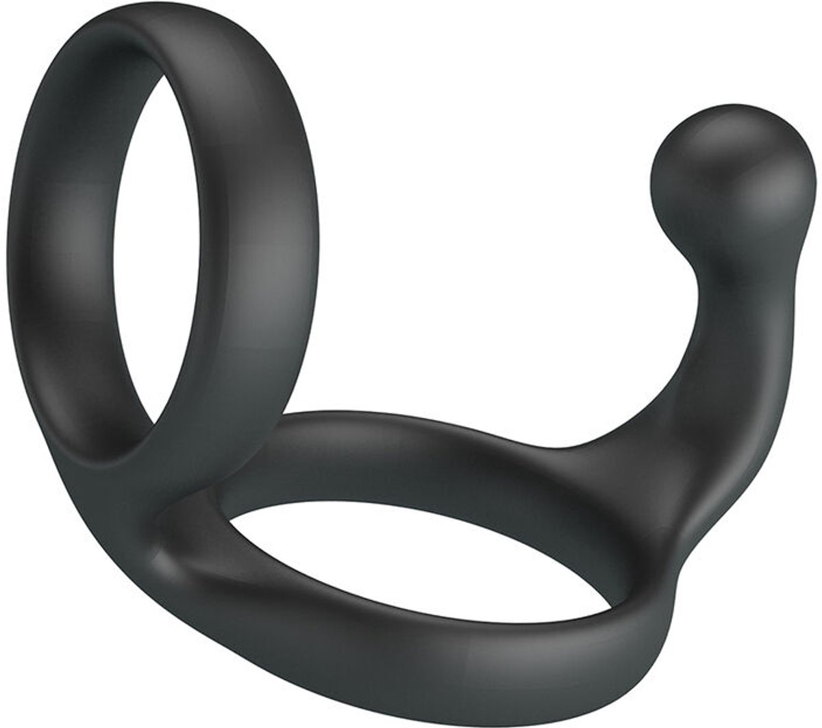 CRAZY BULL - FLORIAN DOUBLE COCK AND BALL RING BLACK