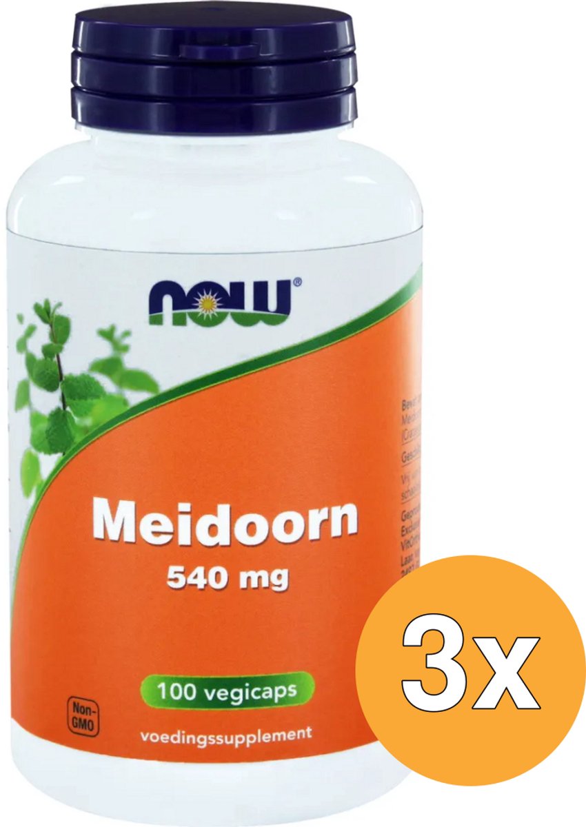 3x Now Meidoorn 540 mg (100 vega capsules)