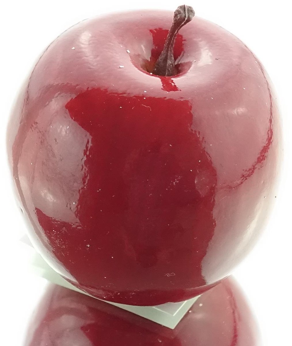 Gasper kerstappel rood Ø 8 cm kunststof
