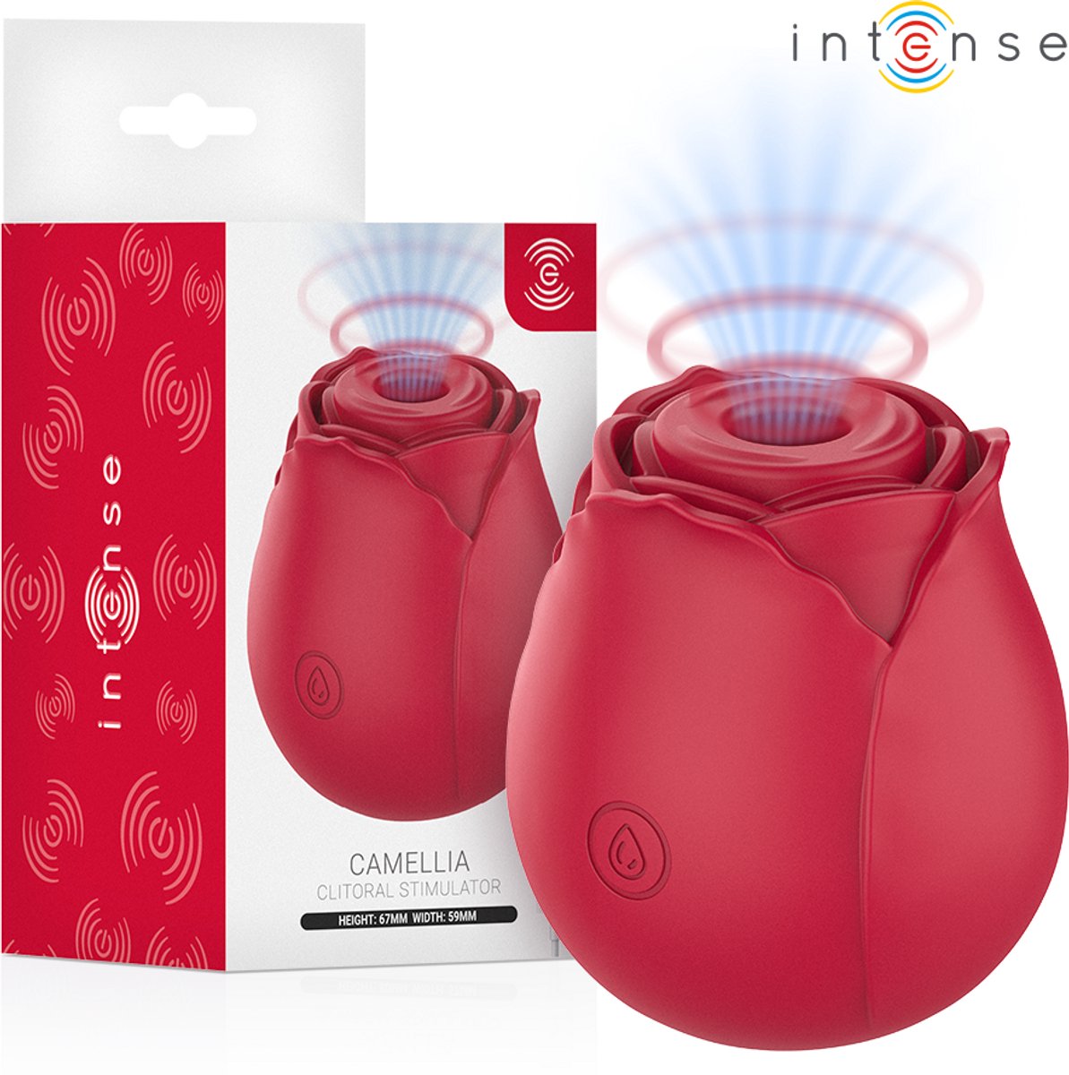 Krachtige Lucht Druk Clitoris Zuiger Camellia- Clitoris Zuiger in de vorm van een Roos -Luchtdruk Clitoris Stimulator - 10 Zuig Standen - Clitoris Zuiger en Vibrator - Oplaadbaar en Waterdicht