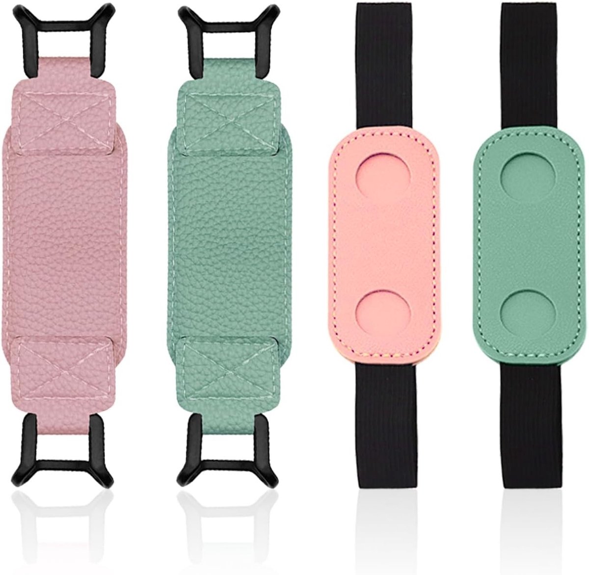 Universele Handriem en Capaciteit Pen Set voor Tablets van 6-8 Inch, Lichtgewicht en Draagbaar, Roze en Groen, Geschikt voor Onderwijs en Werk