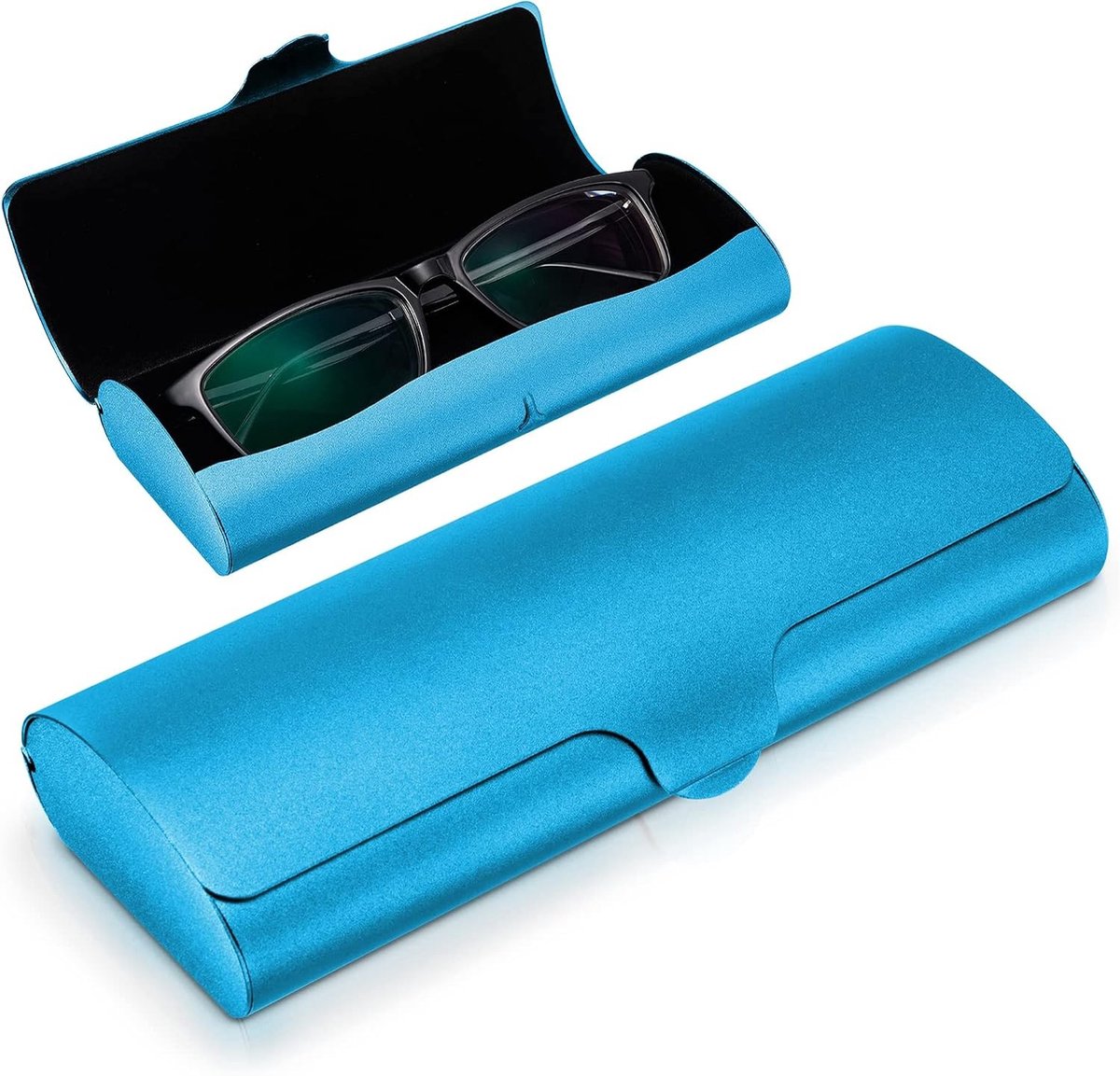 Hardcase voor Zonnebril en Leesbril van Aluminium - Duurzaam en Stijlvol - Zwart - Compact Formaat 6 x 5,5 x 1 cm