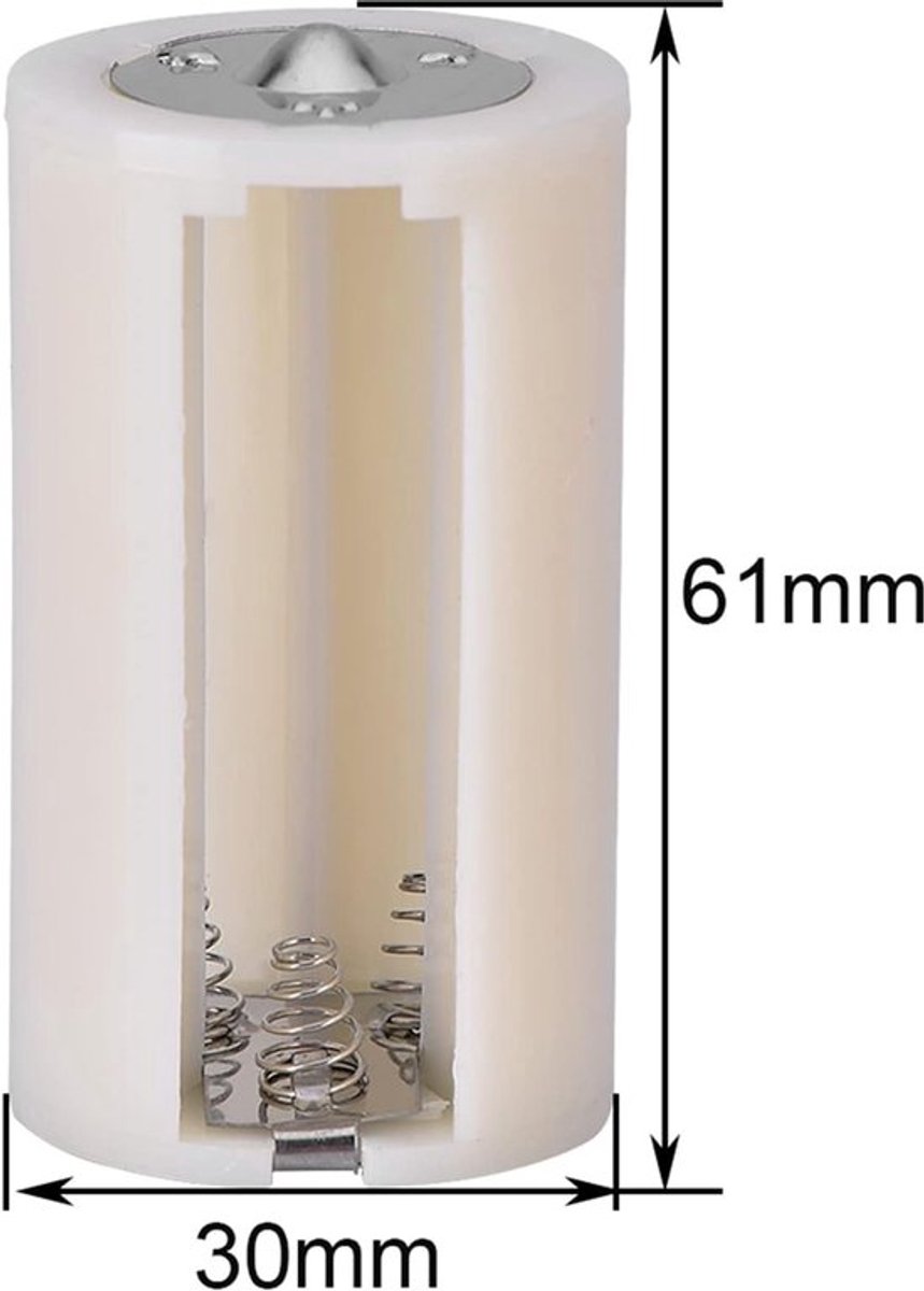 Dailygoody - AA op D Accuadapter - 5 Stuks - Duurzaam en - Klein Formaat - Verander