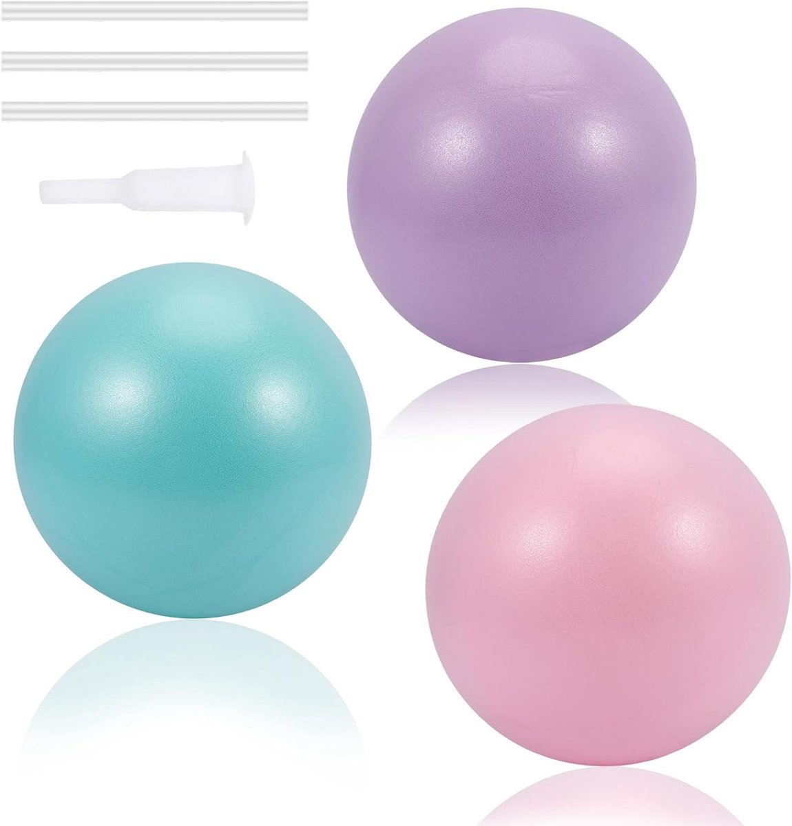 Set van 3 Pilatesballen van 25 cm - Zachte antislip gymnastiekballen voor yoga, fitness en evenwichtstraining
