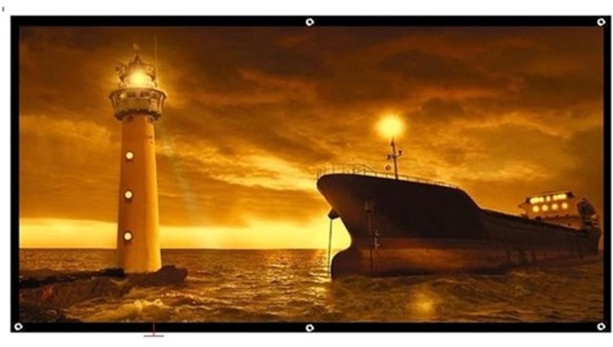 Projectiescherm - Draagbaar Scherm - Thuisbioscoop - Kreukvrij Polyester - 100 inch - Wit