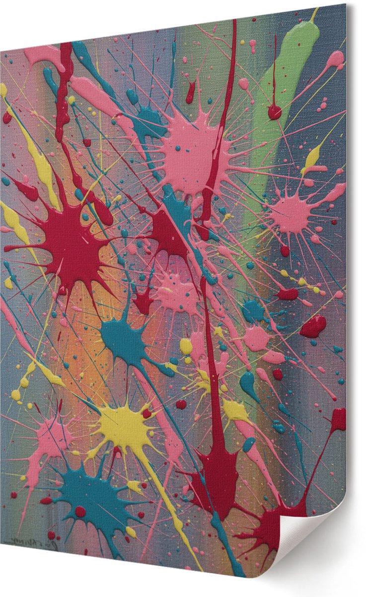 Coloray Polycanvas Poster - Vliegtuigdetails, Grijs - A2 - Oranje Wanddecoratie - Rechthoek - Canvasposter - Slaapkamer - Klassiek