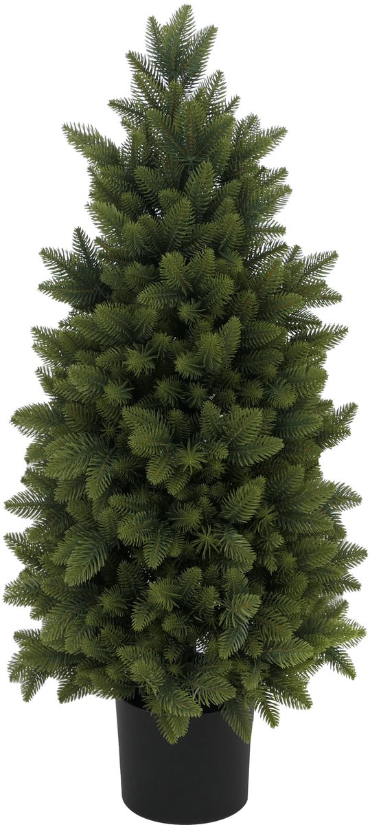 Kunstspar MCW-R29, decoratieve boom, kunstboom, kunstplant, voor buiten, polyethyleen, 85 cm