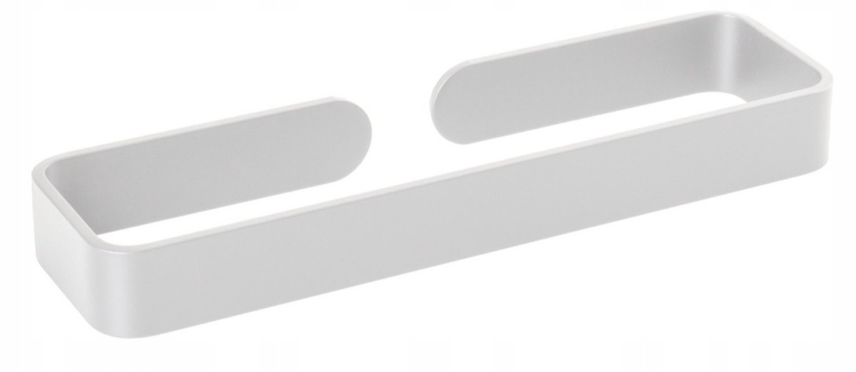 Mat Wit Aluminium Handdoekrek 25cm met 3M Tape - Wandmontage