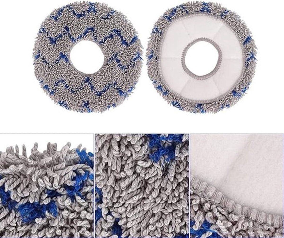 Mopmat geschikt voor Ecovacs Deebot X1/X2/T10/T20/T30 Omni, T30S/N30 series, robotstofzuigers en mopreinigers - herbruikbare en wasbare vervangende mophouderdoek (4 stuks)