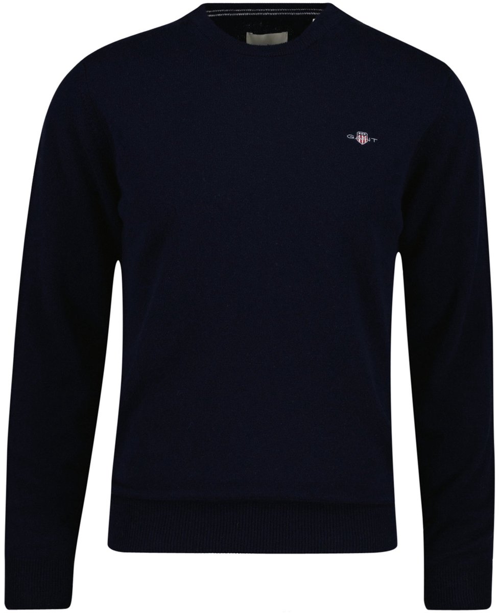 Gant Trui Soft Superfine Italian Lambswool Crew Neck Marine / male