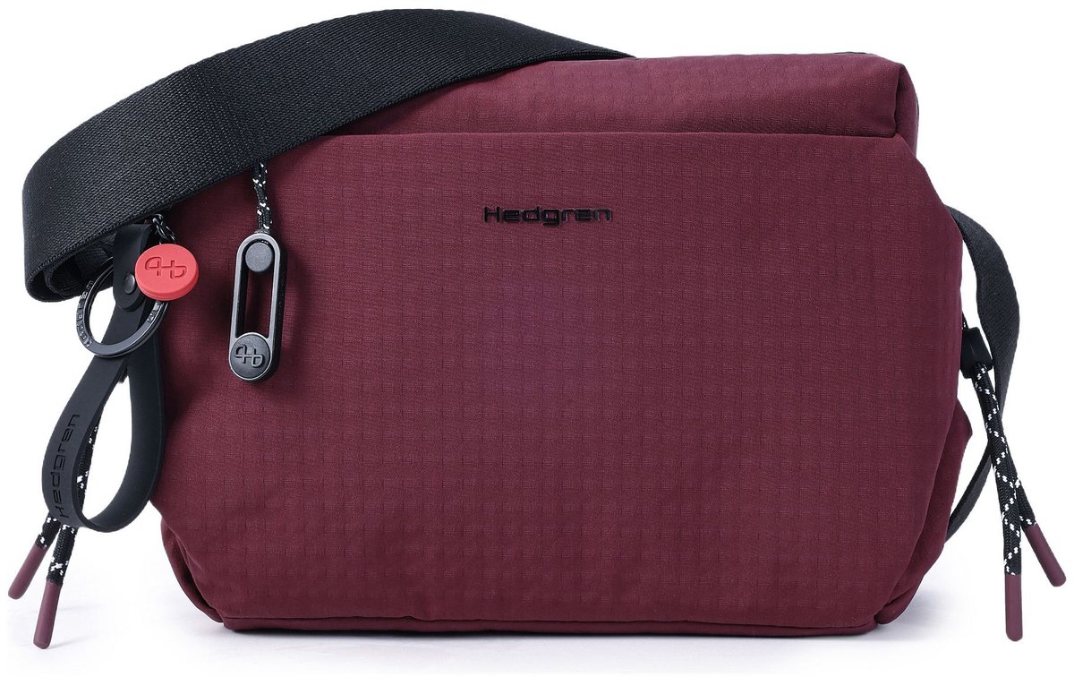 Hedgren schoudertas Kosho Medium Crossover Maroon Banner wijnrood