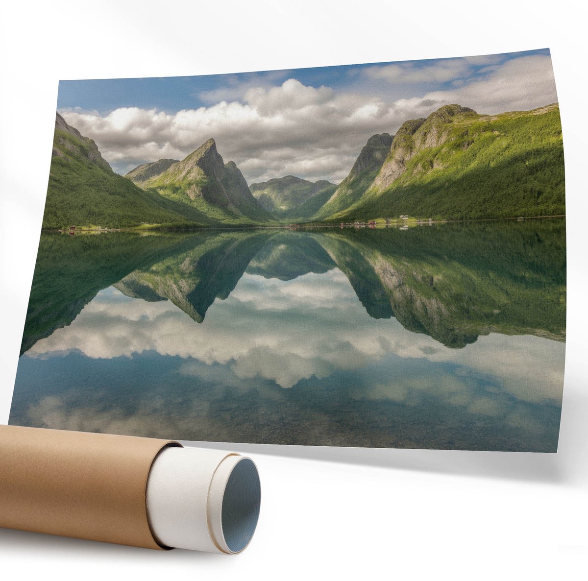 Coloray Polycanvas Wandposter - Kleurrijke Gevel, Schilderen - 594 x 840 mm - Rood Kunst - Rechthoek - Wandkunstwerk - Slaapkamer - Modern
