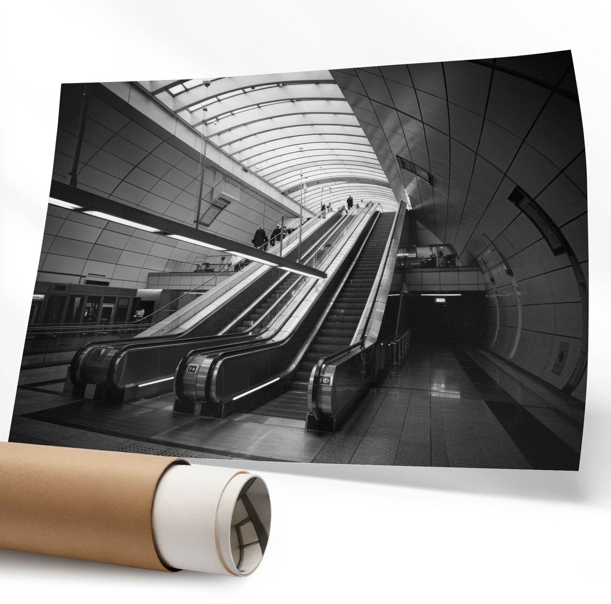 Coloray Polycanvas Wandposter - Wijnavond, Poster - 594 x 840 mm - Beige Poster - Rechthoek - Interieurdecoratie - Kantoor - Minimalist
