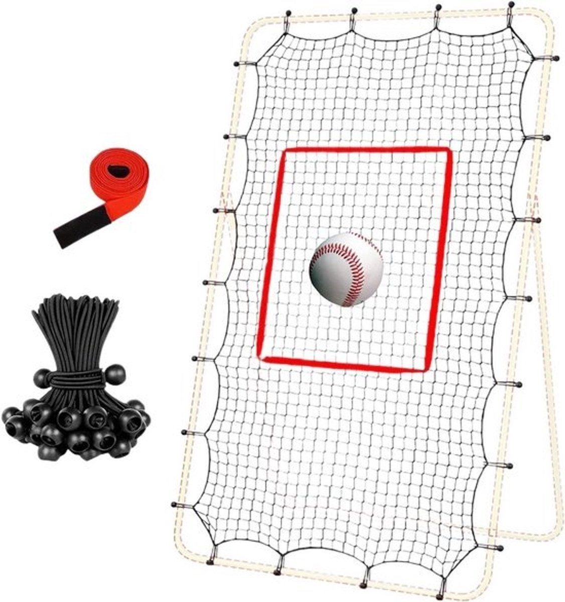 Volleybal Rebounder - Net Trainer - Vaardigheden Verbeteren - Verstelbaar Net - 38 cm - Zwart